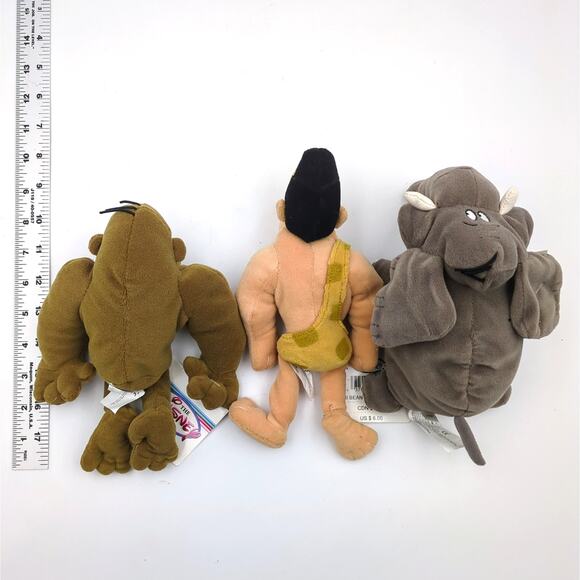 Disney Store George of the Jungle George Ape Shep 8" Mini Bean Bag Plush Lot NWT - Picture 3 of 3